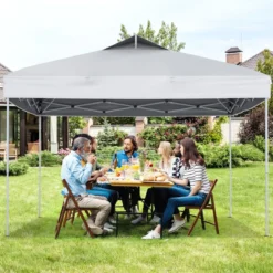 Pavillon 3x3m Faltpavillon wasserdicht stabil UV-Schutz 50+ Partyzelt Faltzelt Weiß