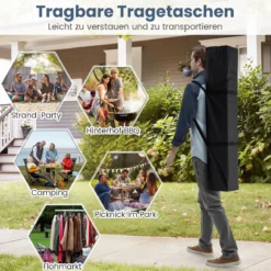 Pavillon 3x3m Faltpavillon wasserdicht stabil UV-Schutz 50+ Partyzelt Faltzelt Weiß