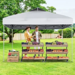Pavillon 3x3m Faltpavillon wasserdicht stabil UV-Schutz 50+ Partyzelt Faltzelt Weiß