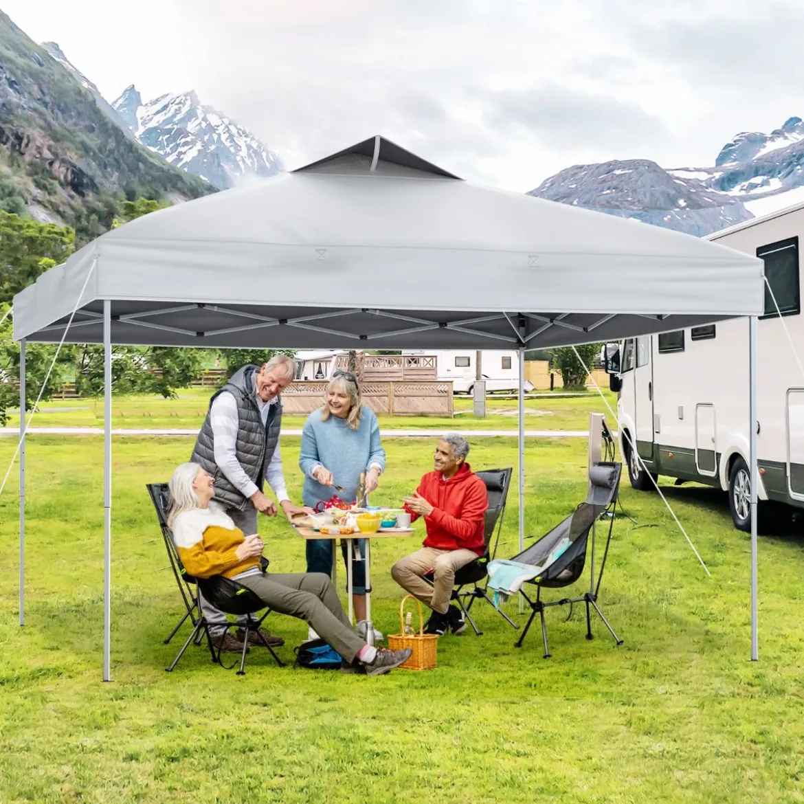 Pavillon 3x3m Faltpavillon wasserdicht stabil UV-Schutz 50+ Partyzelt Faltzelt Weiß