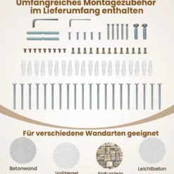 5 PCS Katzen Kletterwand Kratzbaum mit Plattformen & Kratzbrett 2 Sitzstange mit Kissen