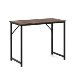 PC-Tisch mit Verstellbaren Fußpolstern Kompakter Computertisch Schreibtisch 100 x 50 x 77 cm Braun