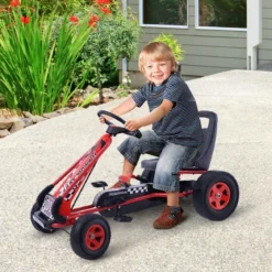 Pedal Gokart Racing Kinderauto Pedalfahrzeug Tretauto Gocart Sitzaußen