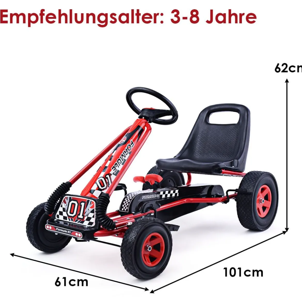 Pedal Gokart Racing Kinderauto Pedalfahrzeug Tretauto Gocart Sitzaußen