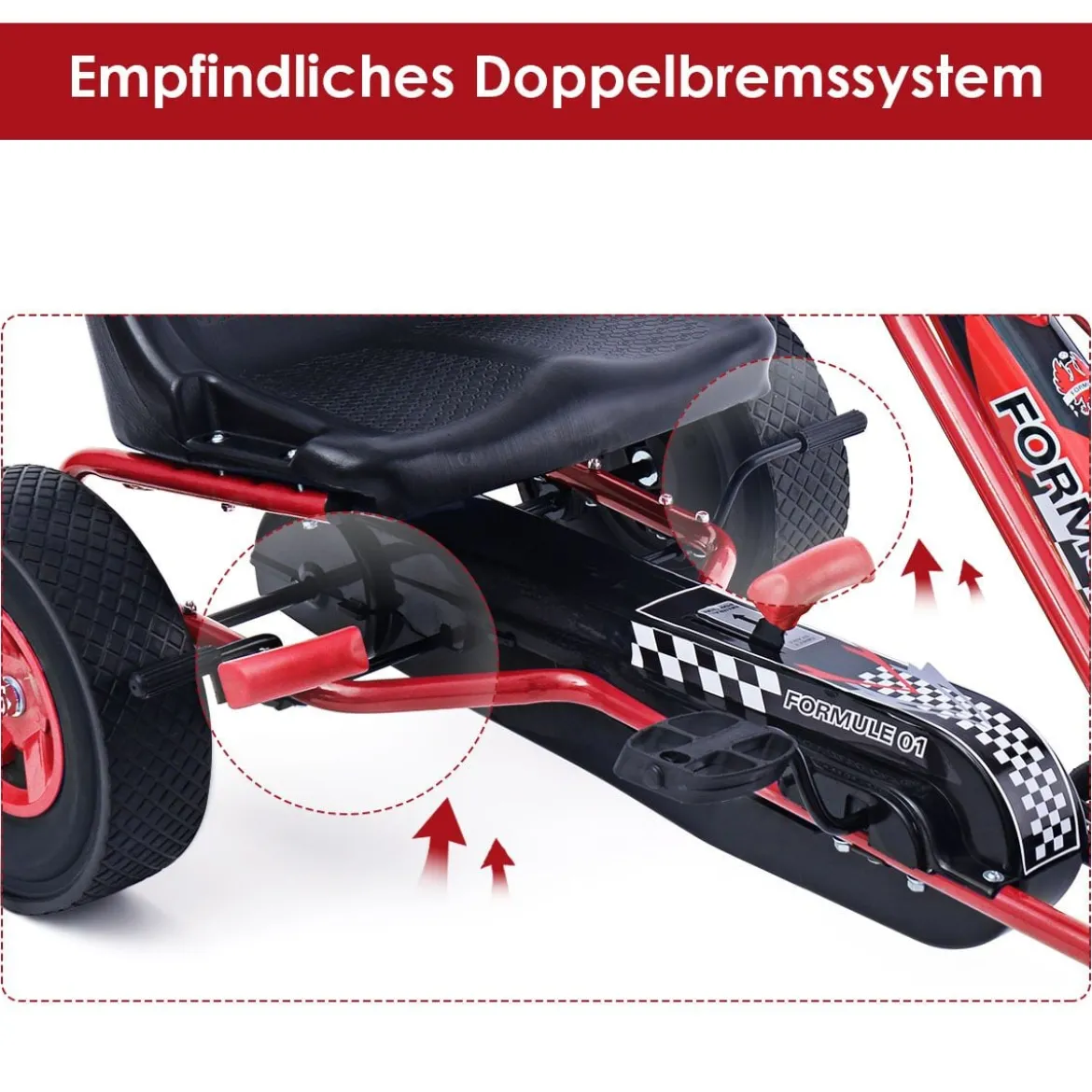 Pedal Gokart Racing Kinderauto Pedalfahrzeug Tretauto Gocart Sitzaußen