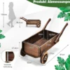 Pflanzenwagen Dekorativer Blumenwagen mit Rädern 81 x 40 x 38,5 cm Braun