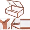 Pflanzhaus Garten Balkon Gewächshaus Frühbeet mit 2 beweglichen Stützstangen Holz 100 x 65 x 40 cm