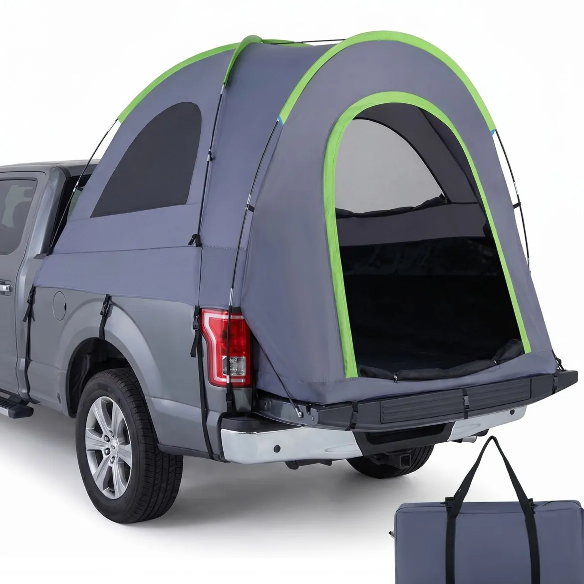 Pickup Truck Zelt für 4 Personen mit Abnehmbarem Regenschutz 168-177 cm Wasserfestes Campingzelt