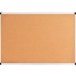 Pinnwand Korkwand Notizbrett Alu Korktafel Wandmontage mit 2 Aufhängehaken 60 x 90 cm