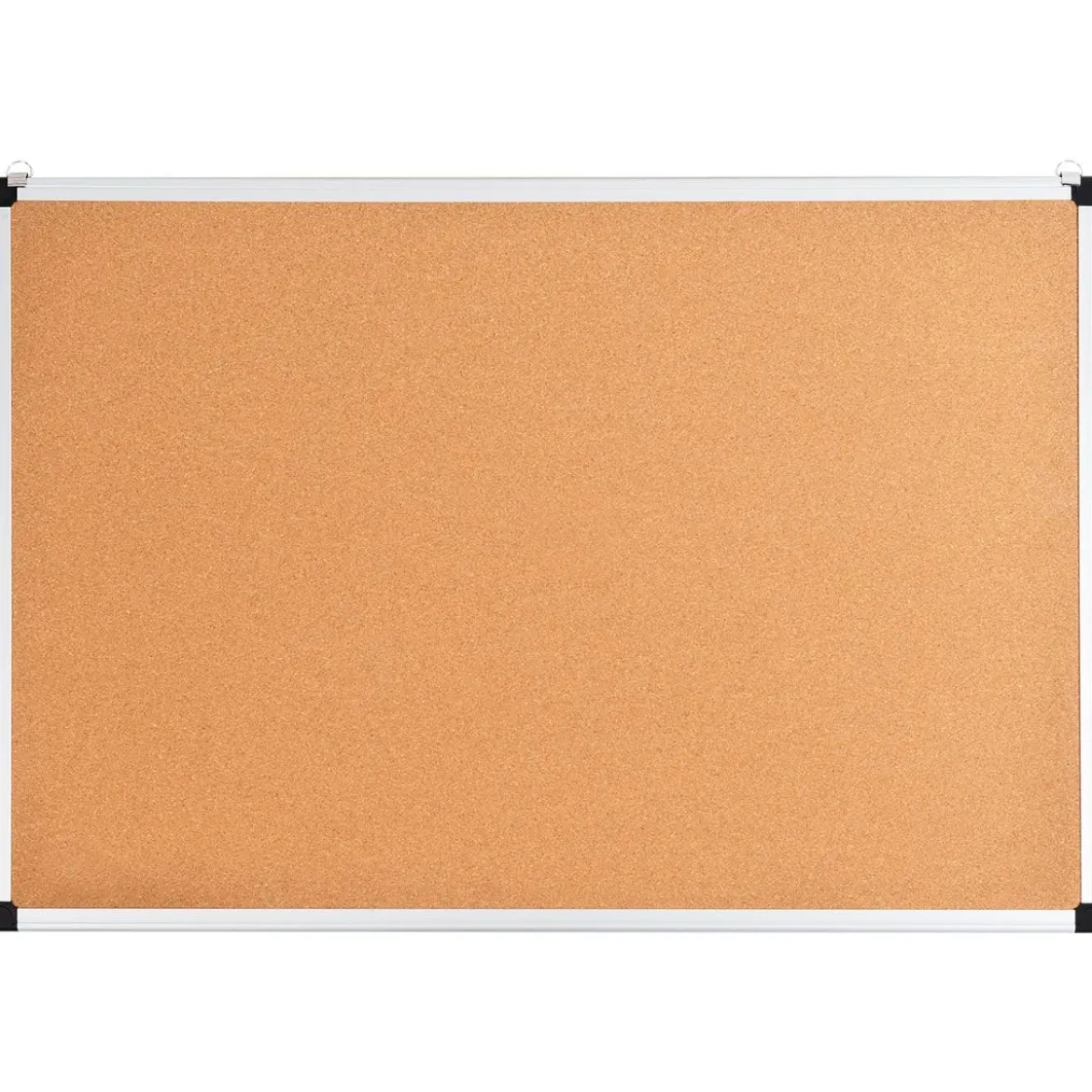 Pinnwand Korkwand Notizbrett Alu Korktafel Wandmontage mit 2 Aufhängehaken 60 x 90 cm
