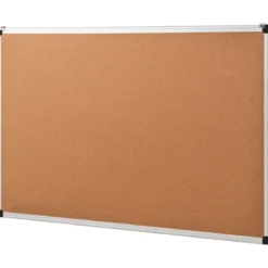 Pinnwand Korkwand Notizbrett Alu Korktafel Wandmontage mit 2 Aufhängehaken 60 x 90 cm