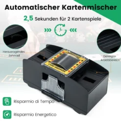 Pokerset 300 Chips Pokerkoffer mit 2 Kartendeck 5 Würfel Dealer Button Matte Kartenmischer & Kartengeber