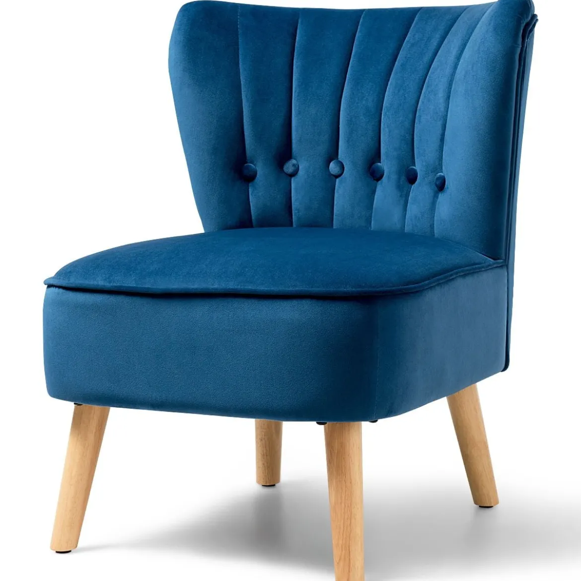 Polsterstuhl Esszimmerstuhl gepolstert Wohnzimmerstuhl Designerstuhl Akzentstuhl Blau