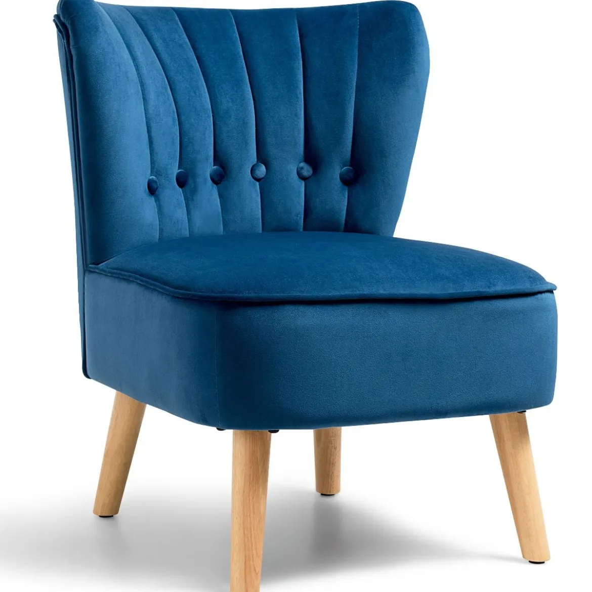 Polsterstuhl Esszimmerstuhl gepolstert Wohnzimmerstuhl Designerstuhl Akzentstuhl Blau