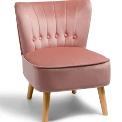 Polsterstuhl Esszimmerstuhl gepolstert Wohnzimmerstuhl Designerstuhl Akzentstuhl Rosa