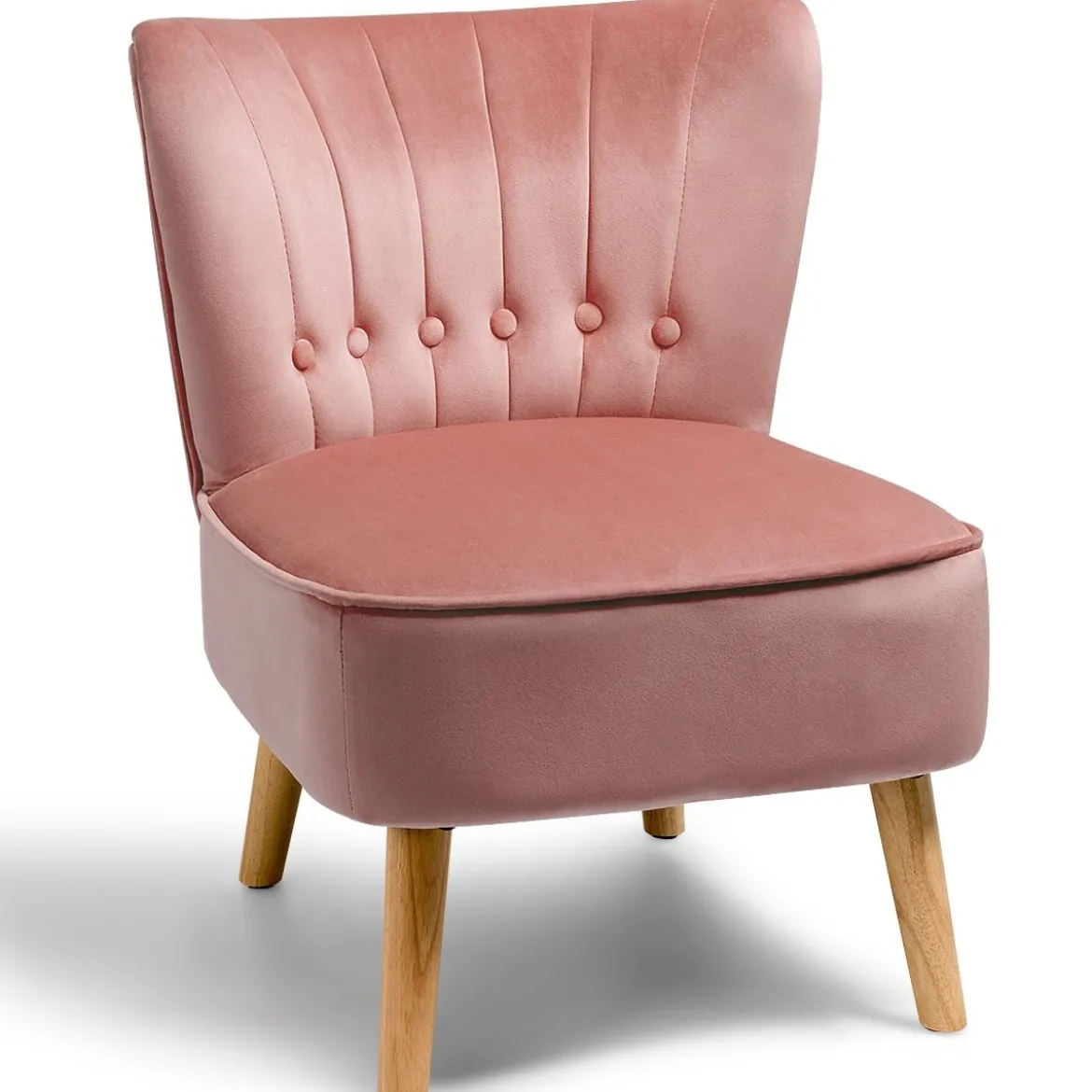Polsterstuhl Esszimmerstuhl gepolstert Wohnzimmerstuhl Designerstuhl Akzentstuhl Rosa