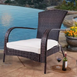 Polyrattan-Sessel Gartenstuhl Rattanstuhl Gartenmöbel Braun 78 x 80 x 80 cm