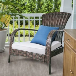 Polyrattan-Sessel Gartenstuhl Rattanstuhl Gartenmöbel Braun 78 x 80 x 80 cm