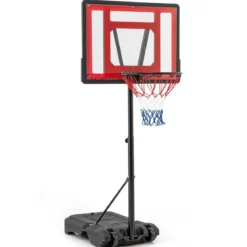 Pool Basketballkorb outdoor Basketballständer 115-135 cm höhenverstellbar Rot