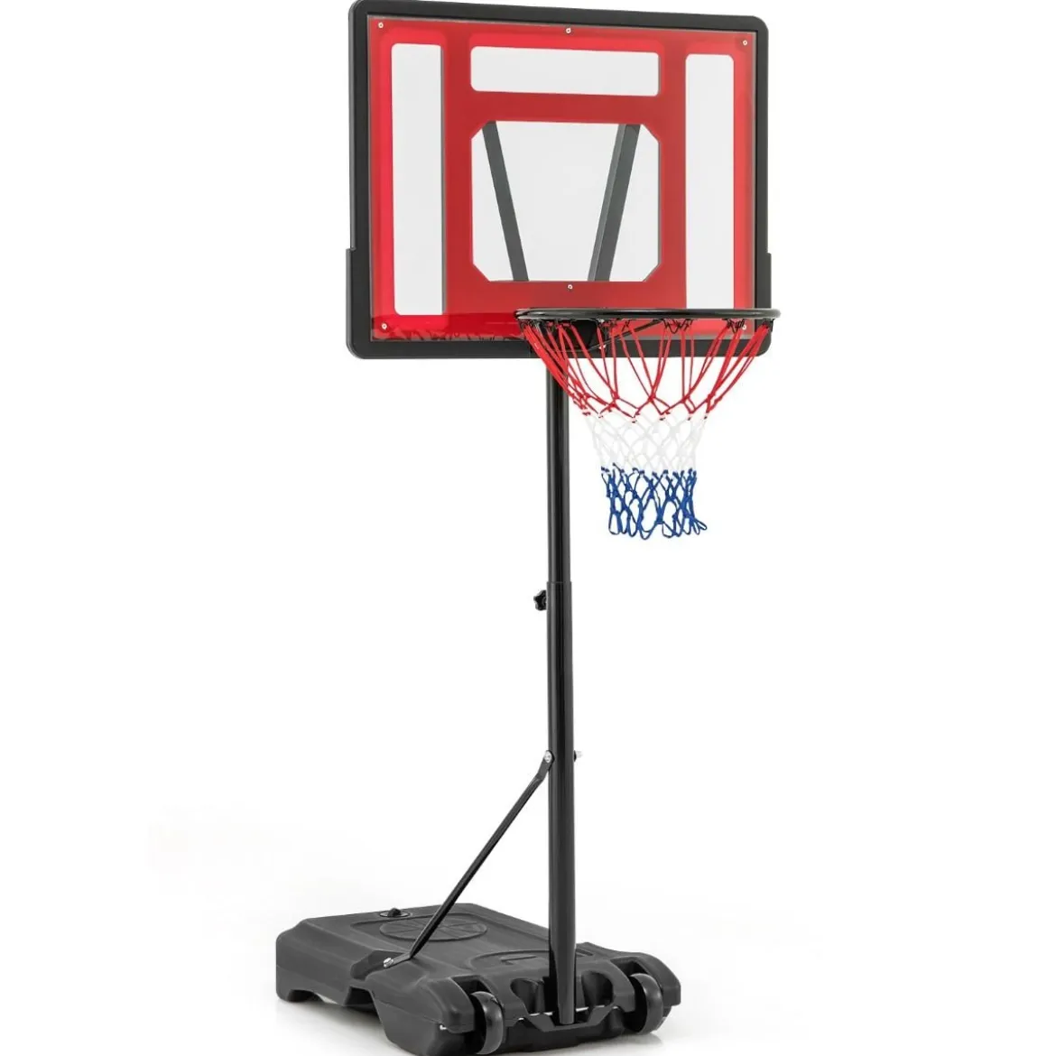 Pool Basketballkorb outdoor Basketballständer 115-135 cm höhenverstellbar Rot