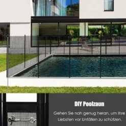Poolzaun Kinderschutzzaun Schutzzaun Poolschutzaun Teichzaun 366 x 122 cm