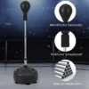 Punchingball mit Ständer 137–156 cm Höhenversetllbarer Boxstand Punching Ball mit Befüllbarem Ständer