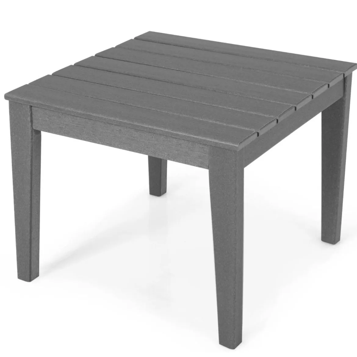 quadratischer Kindertisch wetterfester strapazierfähiger Spieltisch Grau 64,5 cm x 64,5 cm