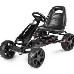 Racing Gokart Racing Pedal Gokart Go Cart Kinderfahrzeug für Kinder 100 x 58,5 x 62 cm Schwarz