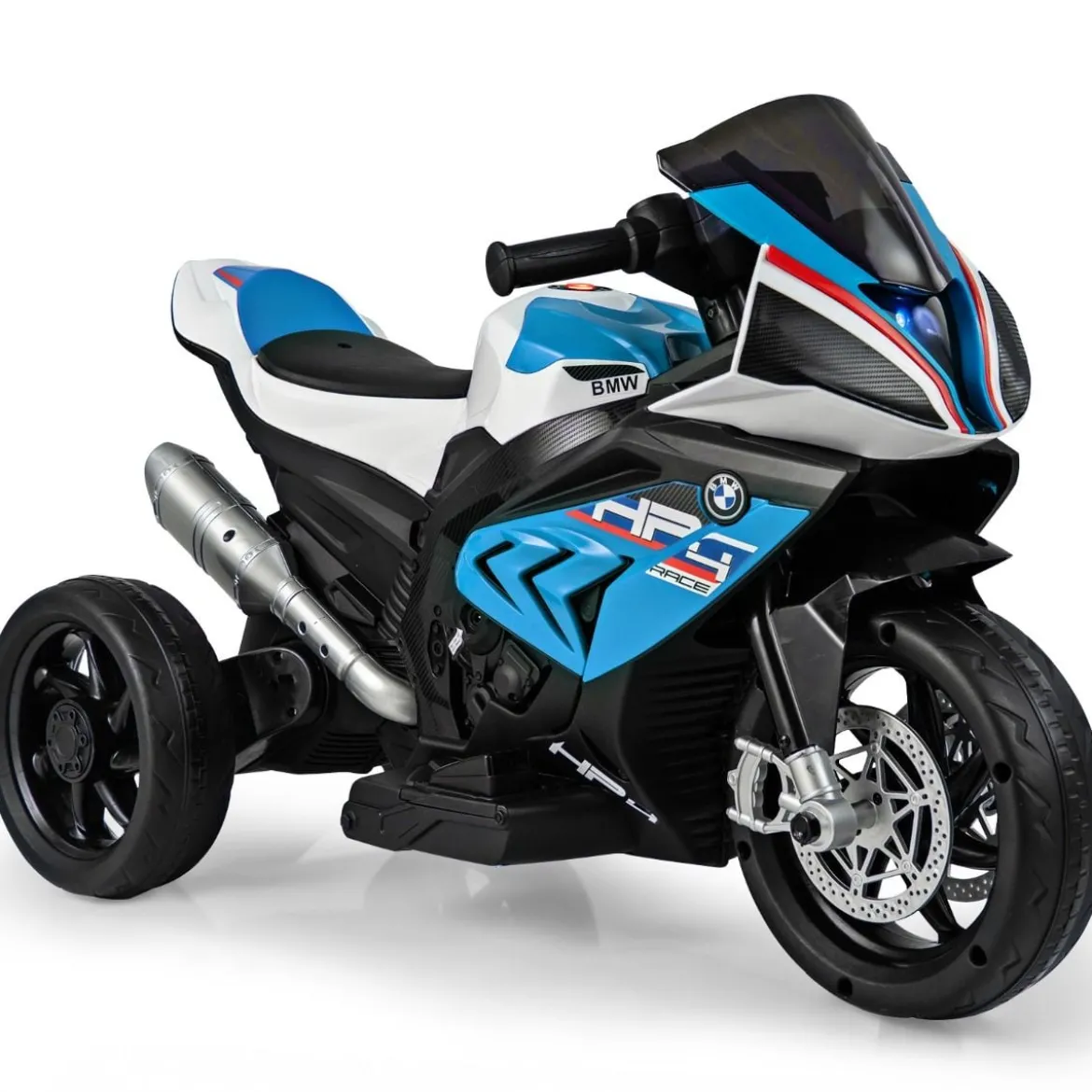 3-Rad-Motorrad Aufladbares Kinderfahrzeu Elektro Motorrad mit Musik 82,5 x 42 x 54 cm Blau