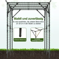 Rankgitter für Kletterpflanzen Rankhilfe Rankbogen Torbogen Gartenbogen 200 x 150 x 197 cm