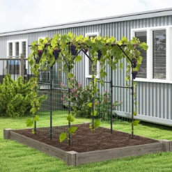 Rankgitter für Kletterpflanzen Rankhilfe Rankbogen Torbogen Gartenbogen 200 x 150 x 197 cm