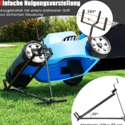 Rasentraktor Heber Hebevorrichtung bis 400 kg 50° Stufenlos Verstellbare Faltbare Hebebühne Schwarz
