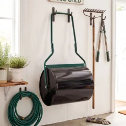 Rasenwalze aus Metall mit 60 L Füllvolumen & 50 cm Rollbreite Gartenwalze mit U-Griff 50 x 40 x 112 cm
