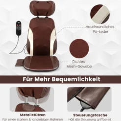 Rückenmassagegerät Massageauflage für Sessel für Massagegeräte mit Verstellbarem Nackenkissen