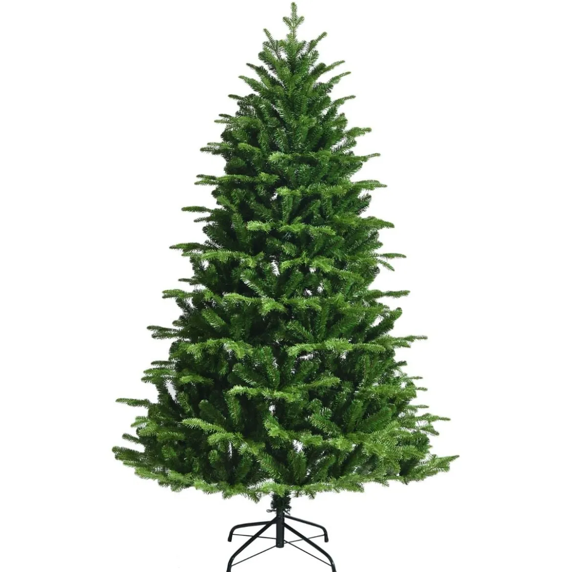 Realistischer Künstlicher Weihnachtsbaum mit 1808 PE & PVC Zweigen und Metallständer 180 cm