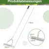 Rechen Gartenrechen Aluminium 50 x 178 cm Rasenrechen mit verstellbaren 19 Zinken