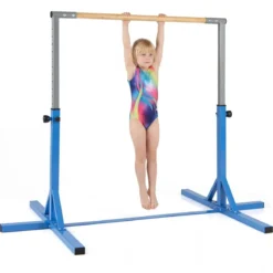 Reckstange Gymnastikstange horizontale Turnreck mit 12-facher Höhenverstellung von 85-145 cm bis 150 kg belastbar