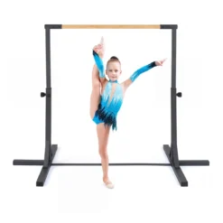 Reckstange Gymnastikstange horizontale Turnreck mit 12-facher Höhenverstellung von 85-145 cm bis 150 kg belastbar