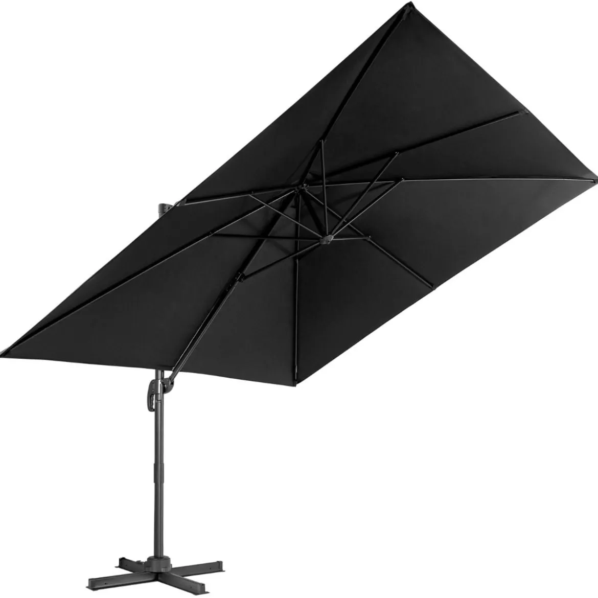 Regenschirm mit 3 Neigungseinstellungen Sonnenschirm Ampelschirm 300 x 300 x 273 cm