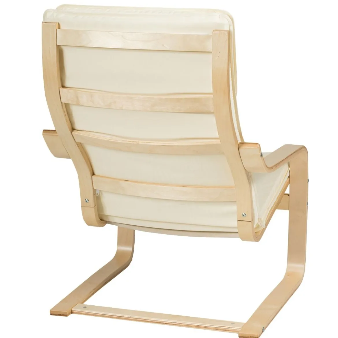 Relaxsessel Relaxstuhl Entspannungsstuhl Kippschutz mit Ottomane und Kissen Beige