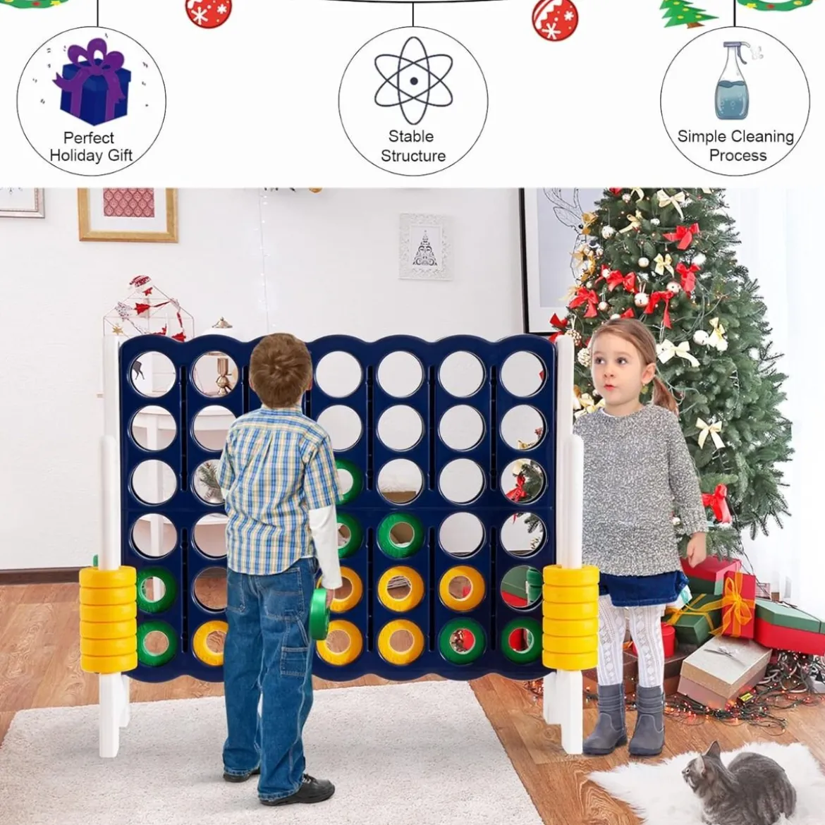 Riesen 4 Gewinnt Spiel Strategiespiel 4 in Einer Reihe Brettspiel Spielzeug Gesellschaftsspiel
