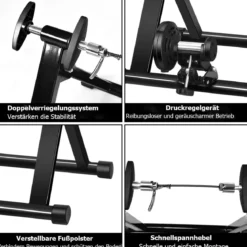 Rollentrainer Cycletrainer Fahrradtrainer mit 8 Widerstandsstufen Indoor Stahl
