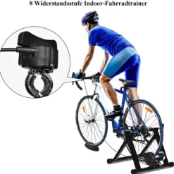 Rollentrainer Cycletrainer Fahrradtrainer mit 8 Widerstandsstufen Indoor Stahl