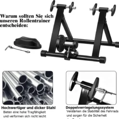 Rollentrainer Cycletrainer Fahrradtrainer mit 8 Widerstandsstufen Indoor Stahl
