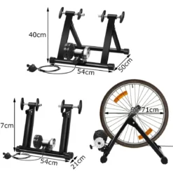 Rollentrainer Cycletrainer Fahrradtrainer mit 8 Widerstandsstufen Indoor Stahl