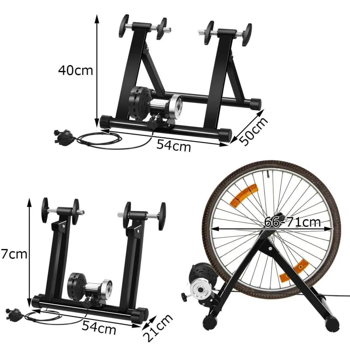 Rollentrainer Cycletrainer Fahrradtrainer mit 8 Widerstandsstufen Indoor Stahl