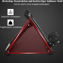 Rollentrainer klappbar Cycletrainer aus Stahl Fahrradtrainer Schnellspannhebel und Double-Locking-System Schwarz