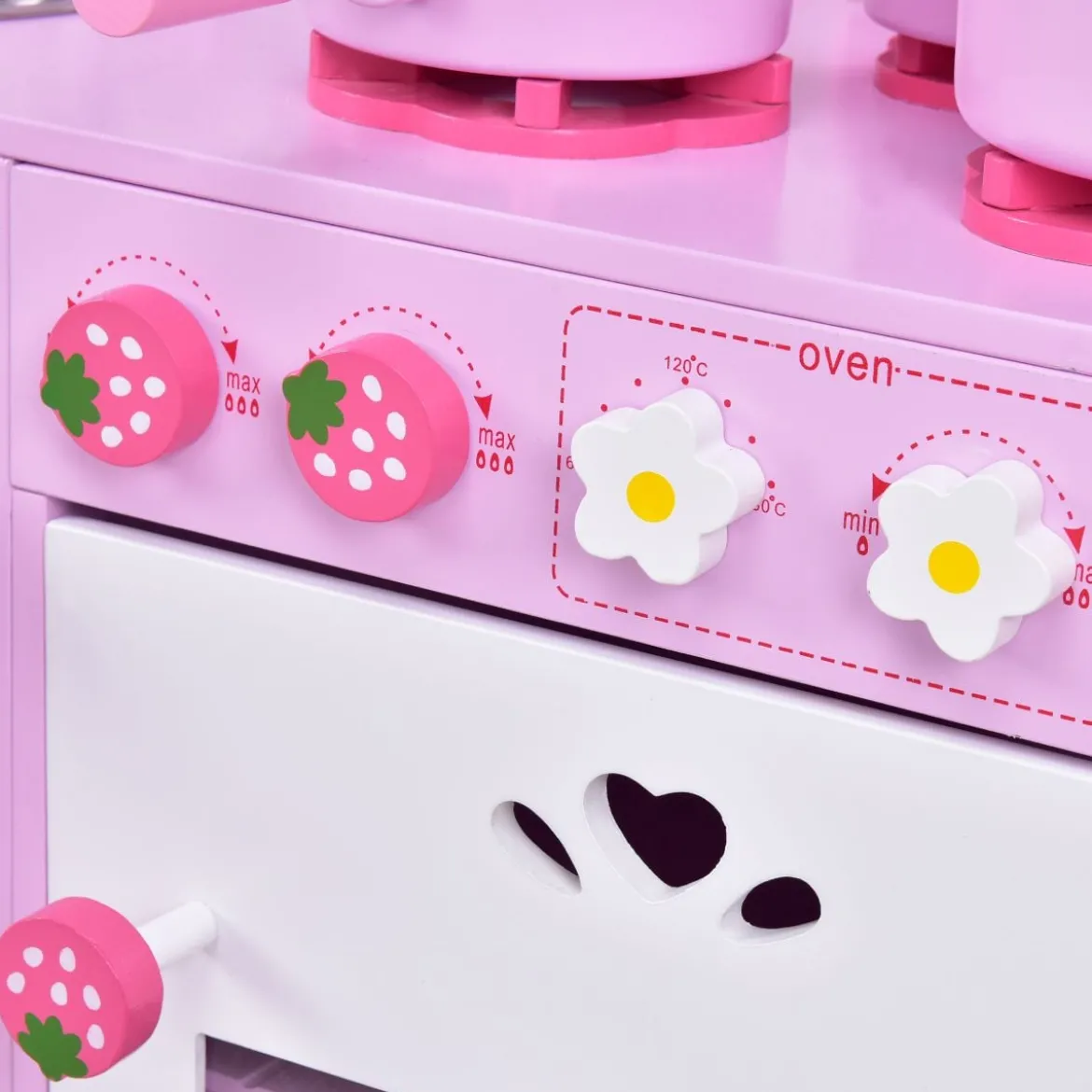 Rosa und Weiß Holz Kinderspielküche Spielzeugküche