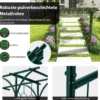 Rosenbogen Metall Gartenbogen für Kletterpflanzen Torbogen Garten 205 x 52 x 205 cm Grün