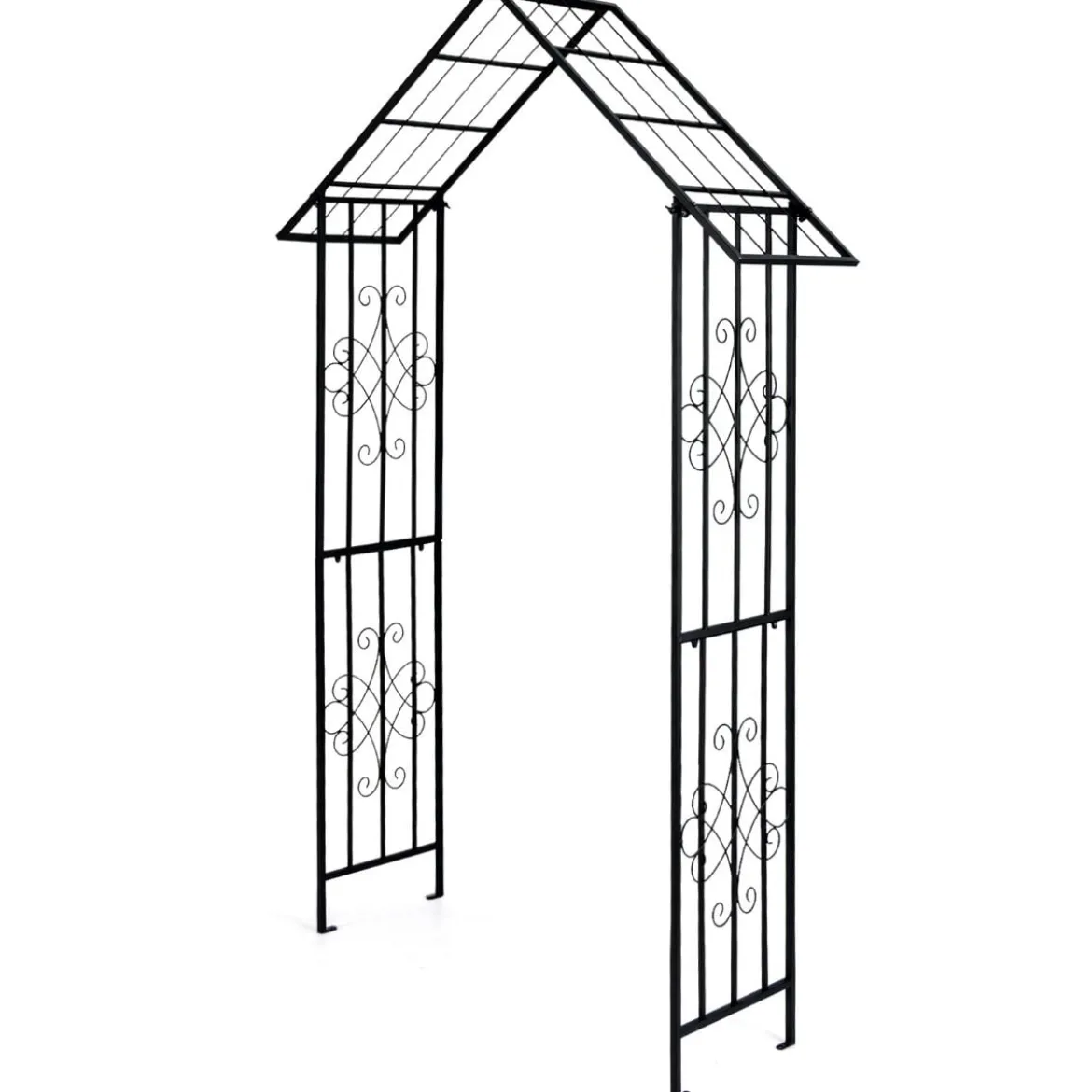 Rosenbogen Metall Gartenbogen für Kletterpflanzen Rankbogen für Hinterhof Hochzeit Party 140 x 40 x 223 cm Schwarz